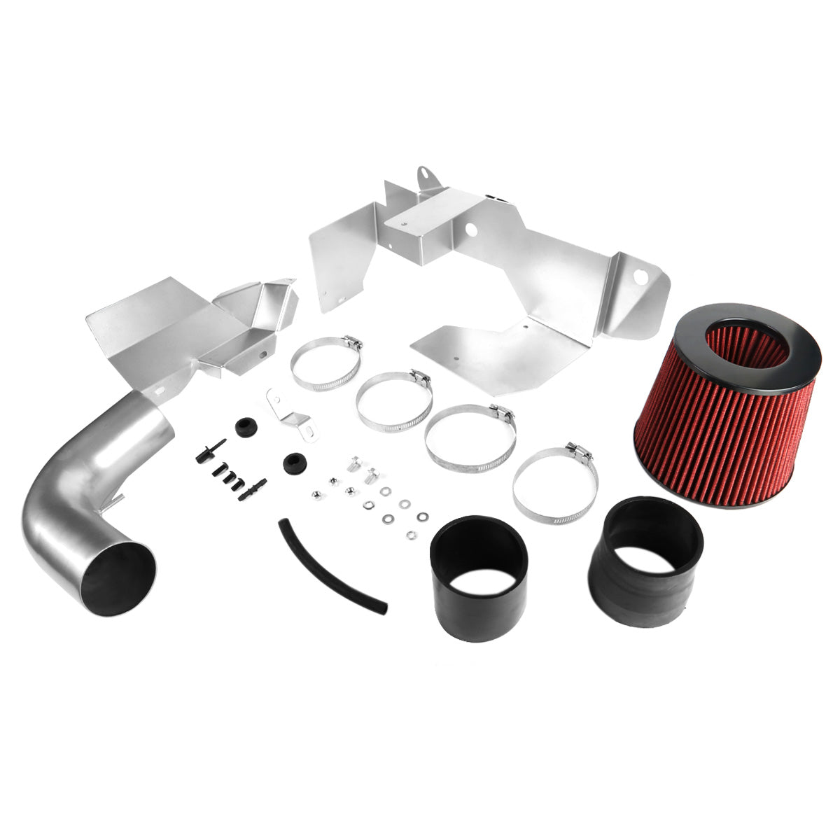 FILTRO DE AIRE ALTO FLUJO HEAT SHIELD - 03-07 VW JETTA 4-CYL - ALUMINUM PIPING - SILVER