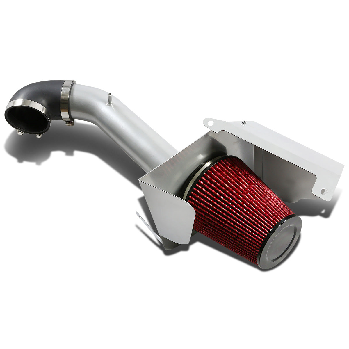 FILTRO DE AIRE ALTO FLUJO HEAT SHIELD - 07-08 YUKON/SEIRRA/TAHOE/SILVERADO/SUBURBAN/AVALANCHE/ESCALADE - ALUMINUM PIPING - SILVER
