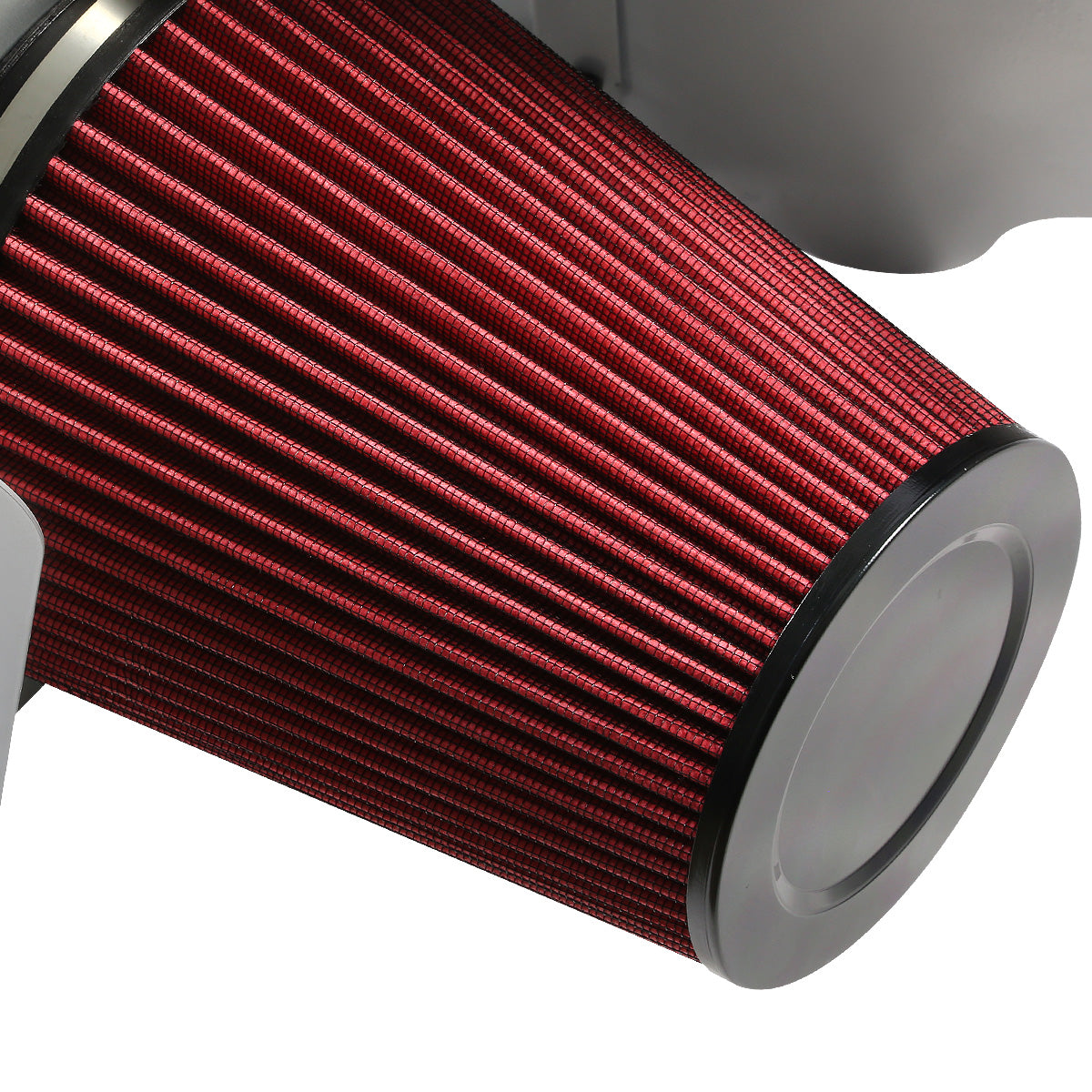 FILTRO DE AIRE ALTO FLUJO HEAT SHIELD - 07-08 YUKON/SEIRRA/TAHOE/SILVERADO/SUBURBAN/AVALANCHE/ESCALADE - ALUMINUM PIPING - SILVER