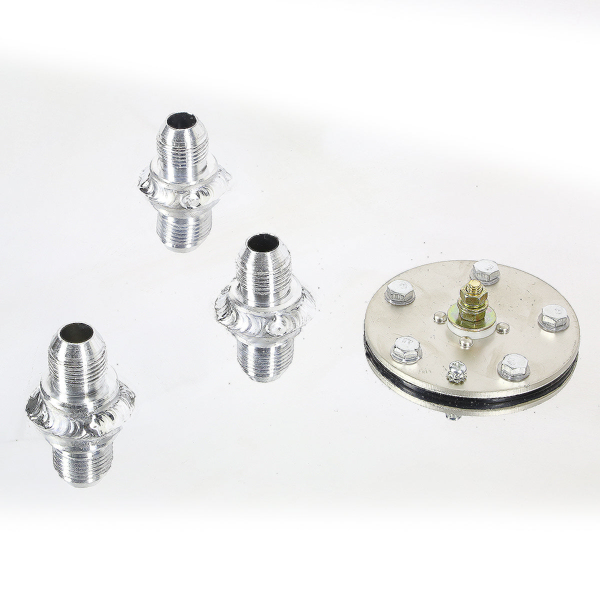 TANQUE DE GASOLINA FUEL CELL - GAS TANK WITH LEVEL SENDER - 15 GALLON - TOP-FEED - ALUMINUM - POLISHED