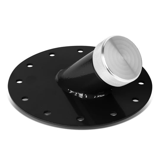 TANQUE DE GASOLINA FUEL CELL - FILLER NECK - STEEL WITH ALUMINUM CAP - 45 DEGREE - BLACK