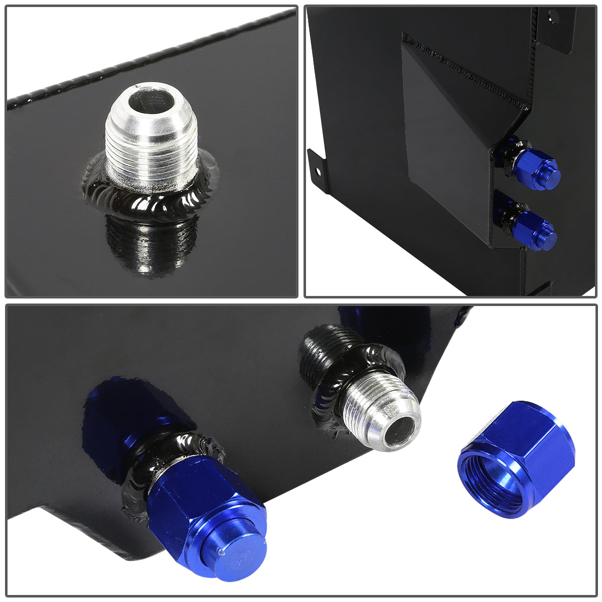 TANQUE DE GASOLINA FUEL CELL - GAS TANK WITH LEVEL SENDER - 10 GALLON - ALUMINUM - POLISHED CAP - BLACK