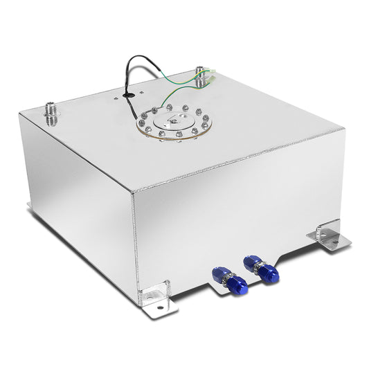 TANQUE DE GASOLINA FUEL CELL - GAS TANK WITH LEVEL SENDER - 15 GALLON - ALUMINUM - POLISHED CAP - POLISHED