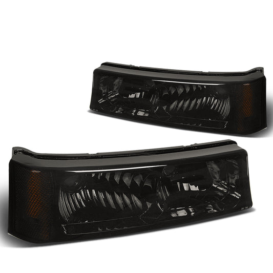 CUARTOS LUZ 03-06 CHEVY AVALANCHE 1500, 2500, SILVERADO 1500, 2500, 3500, 1500 HD, 2500 HD / 2007 SILVERADO 1500, 1500 HD, 2500 HD, 3500 CLASSIC - FITS MODELS WITHOUT FACTORY CLADDING ONLY - 2PC - SMOKE / AMBER CORNER