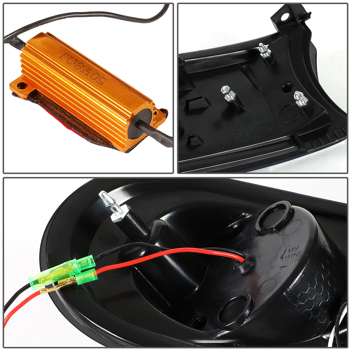 CUARTOS LUZ 07-14 TOYOTA FJ CRUISER - 3D - LED - DRL - 2PC - BLACK HOUSING / SMOKE LENS / CLEAR CORNER