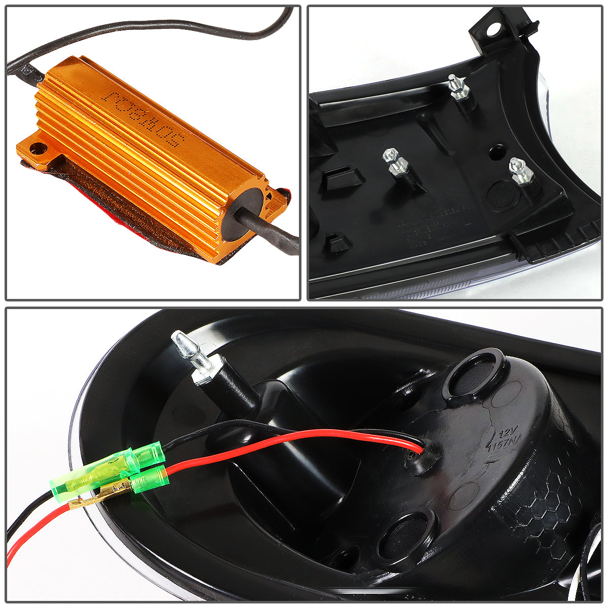 CUARTOS LUZ 07-14 TOYOTA FJ CRUISER - 3D - LED - DRL - 2PC - CHROME HOUSING / AMBER CORNER