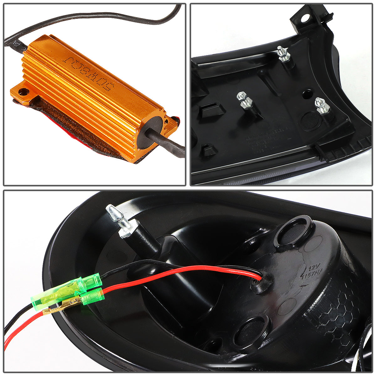 CUARTOS LUZ 07-14 TOYOTA FJ CRUISER - 3D - LED - DRL - 2PC - CHROME HOUSING / SMOKE LENS / AMBER CORNER