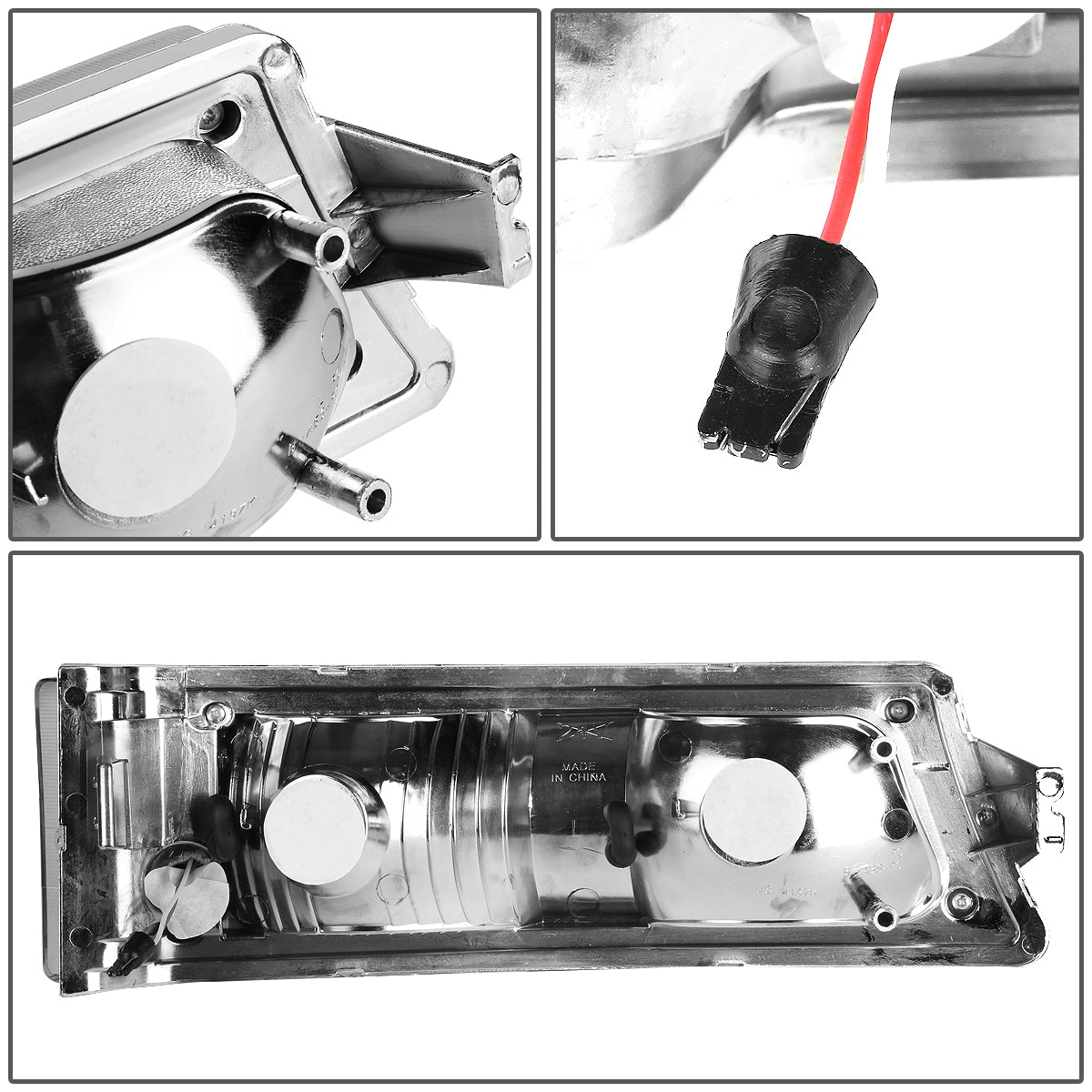 CUARTOS LUZ 03-06 CHEVY SILVERADO 1500 , 2500 , 3500 , HD MODELS, CHEVY AVALANCHE - LED DRL - FITS AVALANCHE MODELS W/O BODY CLADDING - CHROME HOUSING / AMBER CORNER
