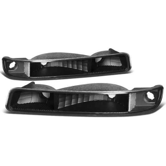 CUARTOS LUZ 99-06 GMC SIERRA 1500, 2500, 3500 AND HD MODELS / 2007 SIERRA 1500, 2500, 3500 AND HD MODELS CLASSIC ONLY / 00-06 YUKON 1500, 2500 - DOES NOT FIT C3 OR DENALI MODELS - 2PC - BLACK / CLEAR CORNER