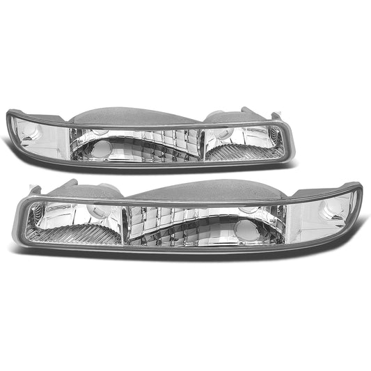 CUARTOS LUZ 99-06 GMC SIERRA 1500, 2500, 3500 AND HD MODELS / 2007 SIERRA 1500, 2500, 3500 AND HD MODELS CLASSIC ONLY / 00-06 YUKON 1500, 2500 - DOES NOT FIT C3 OR DENALI MODELS - 2PC - CHROME / CLEAR CORNER
