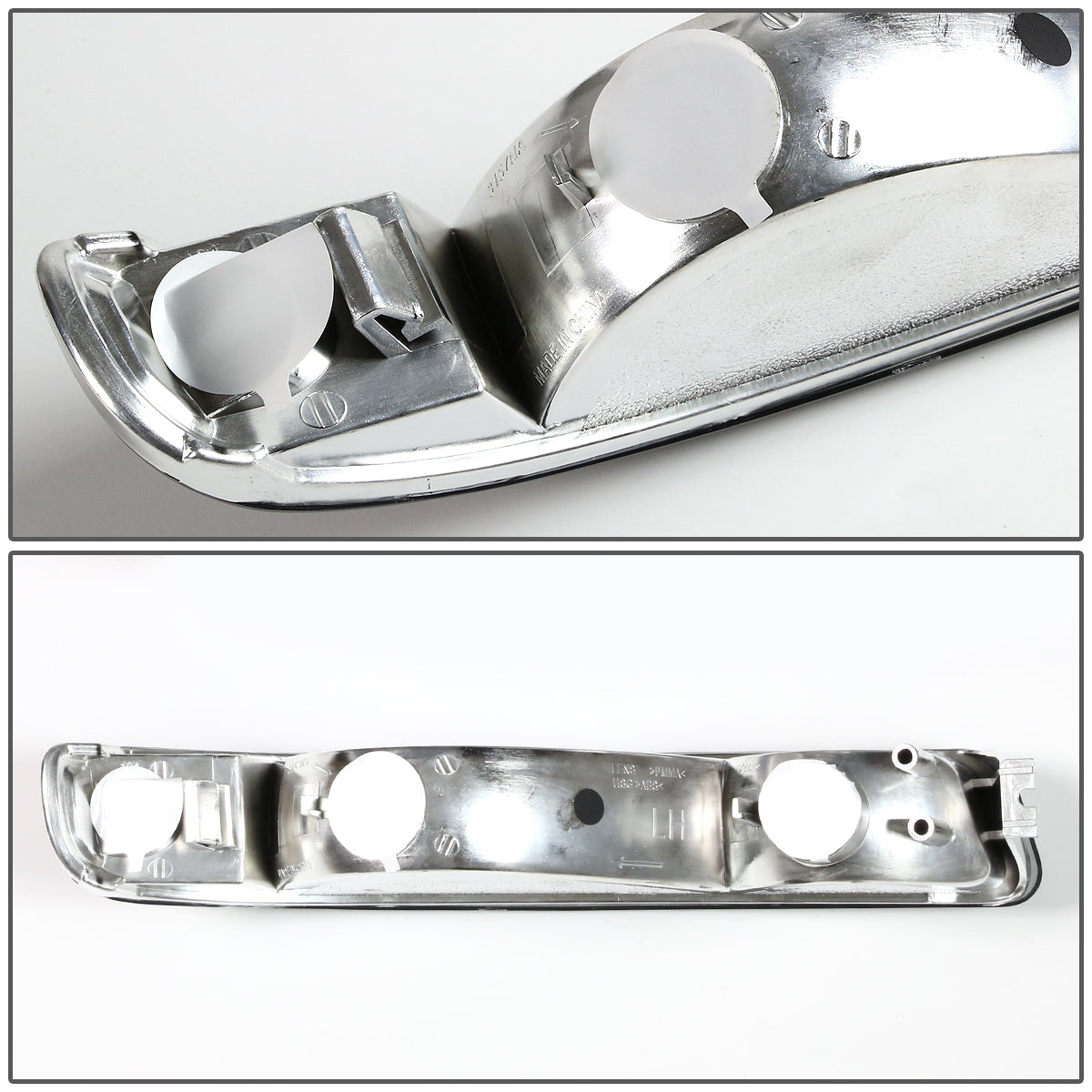 CUARTOS LUZ 99-06 GMC SIERRA 1500, 2500, 3500 AND HD MODELS / 2007 SIERRA 1500, 2500, 3500 AND HD MODELS CLASSIC ONLY / 00-06 YUKON 1500, 2500 - DOES NOT FIT C3 OR DENALI MODELS - 2PC - CHROME / CLEAR CORNER