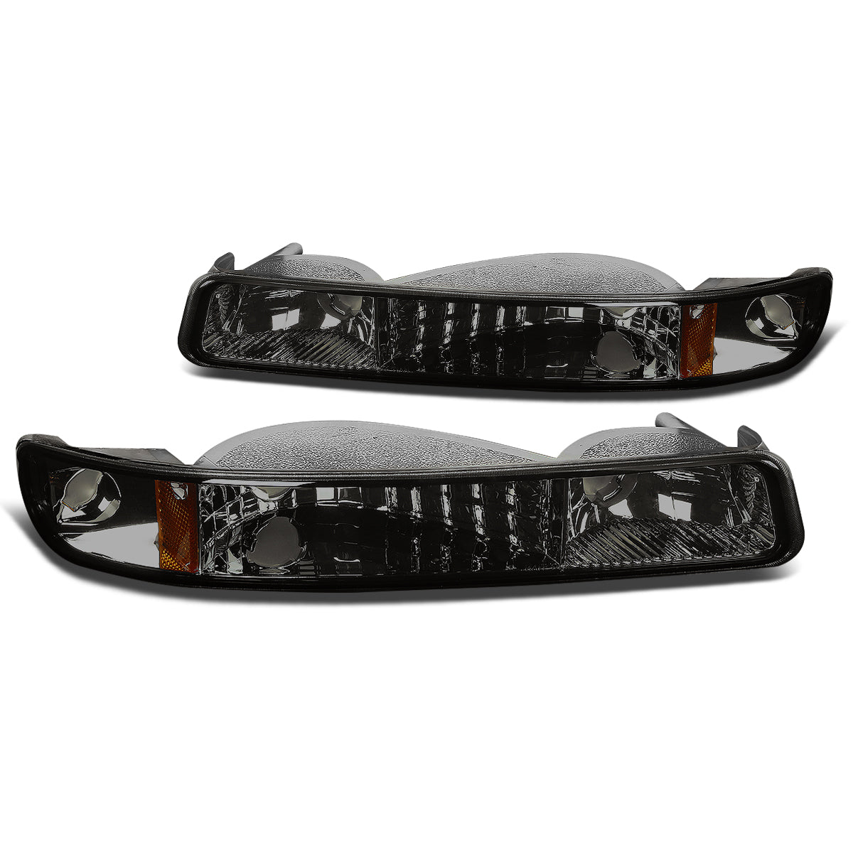 CUARTOS LUZ 99-06 GMC SIERRA 1500, 2500, 3500 AND HD MODELS / 2007 SIERRA 1500, 2500, 3500 AND HD MODELS CLASSIC ONLY / 00-06 YUKON 1500, 2500 - DOES NOT FIT C3 OR DENALI MODELS - 2PC - SMOKE / AMBER CORNER