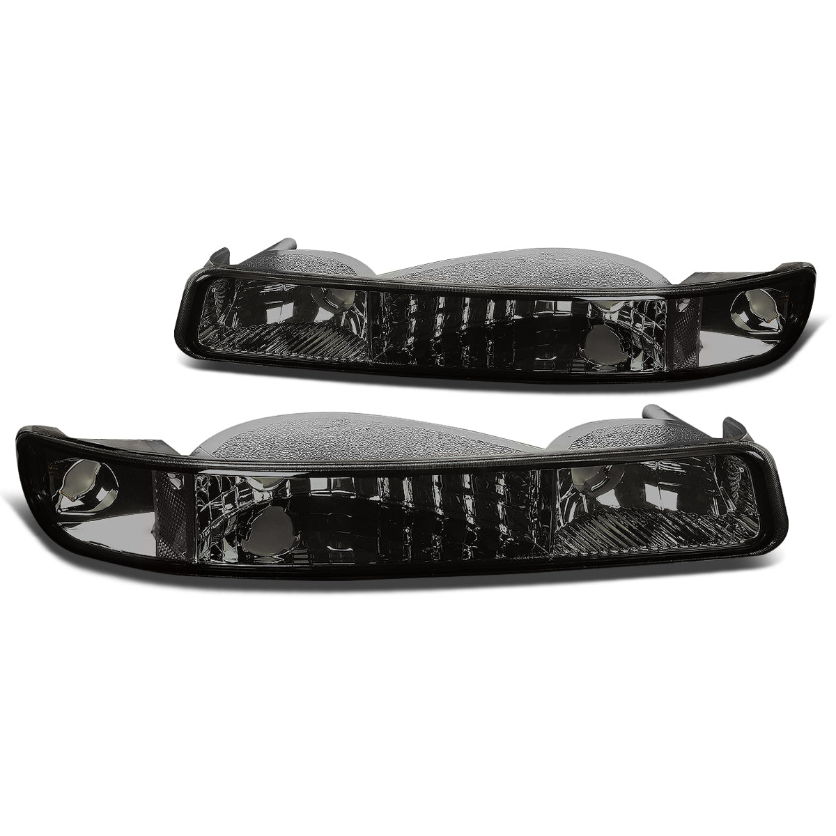 CUARTOS LUZ 99-06 GMC SIERRA 1500, 2500, 3500 AND HD MODELS / 2007 SIERRA 1500, 2500, 3500 AND HD MODELS CLASSIC ONLY / 00-06 YUKON 1500, 2500 - DOES NOT FIT C3 OR DENALI MODELS - 2PC - SMOKE / CLEAR CORNER