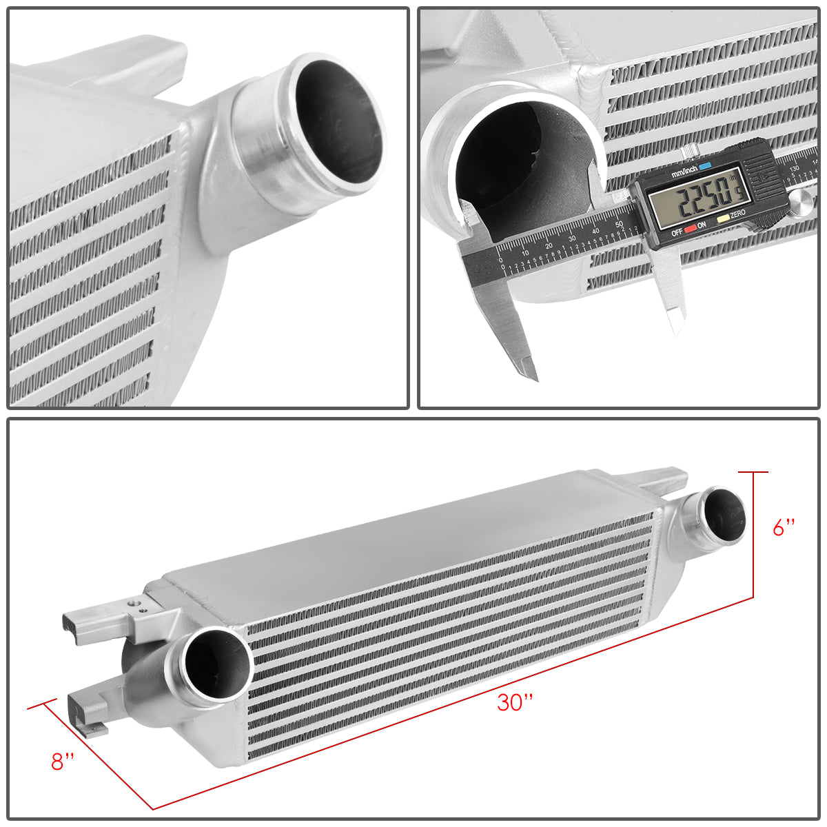 INTERCOOLER 15-19 FORD MUSTANG 2.3L ECOBOOST - FRONT MOUNT - SMALL - SILVER