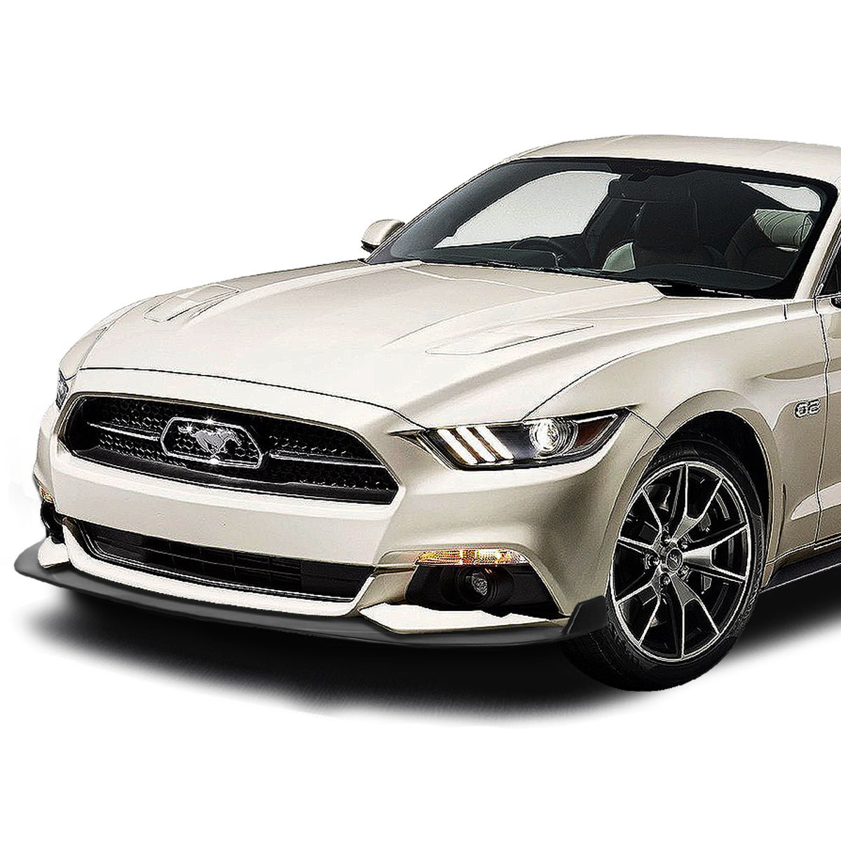 LIP 15-17 FORD MUSTANG - FITS MODELS W/O PERFORMANCE PACKAGES - SPLITTER STYLE - MATTE BLACK