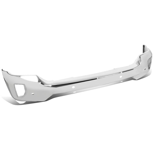 DEFENSA 16-18 CHEVY SILVERADO 1500 FRONT BUMPER FACE BAR - W/ FOG LIGHT CUT OUT, W/ SENSOR HOLE, CHROME