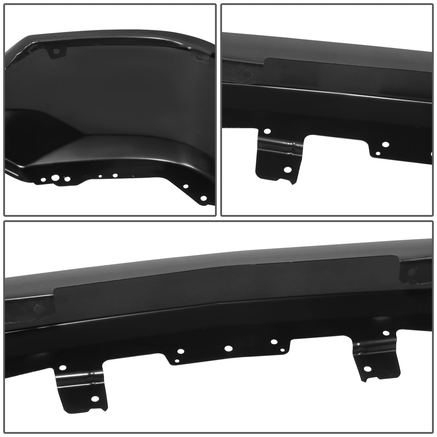 DEFENSA 16-18 CHEVY SILVERADO 1500 FRONT BUMPER FACE BAR - W/O FOG LIGHT CUT OUT, W/O SENSOR HOLE, BLACK