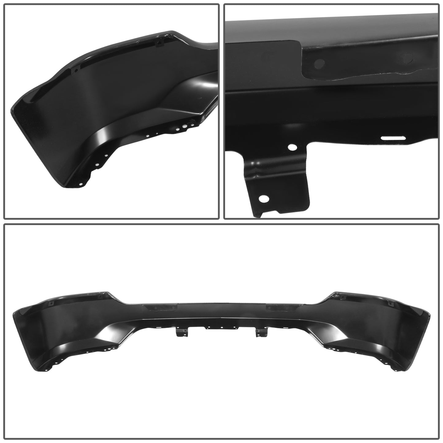 DEFENSA 16-18 CHEVY SILVERADO 1500 FRONT BUMPER FACE BAR - W/O FOG LIGHT CUT OUT, W/O SENSOR HOLE, BLACK