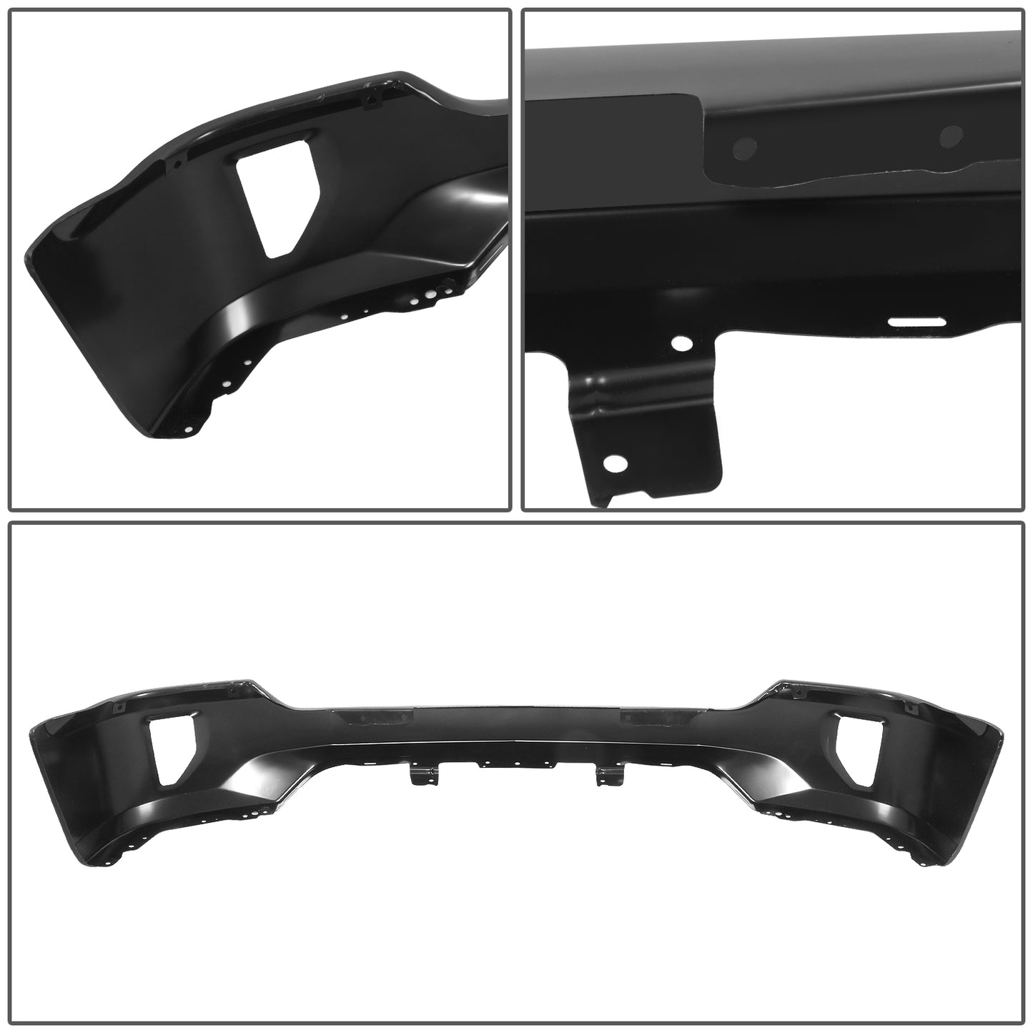 DEFENSA 16-18 CHEVROLET SILVERADO 1500 / 19 CHEVROLET SILVERADO 1500 LD - WITHOUT PARKING SENSOR HOLES & WITH FOG LIGHT CUTOUTS - BLACK