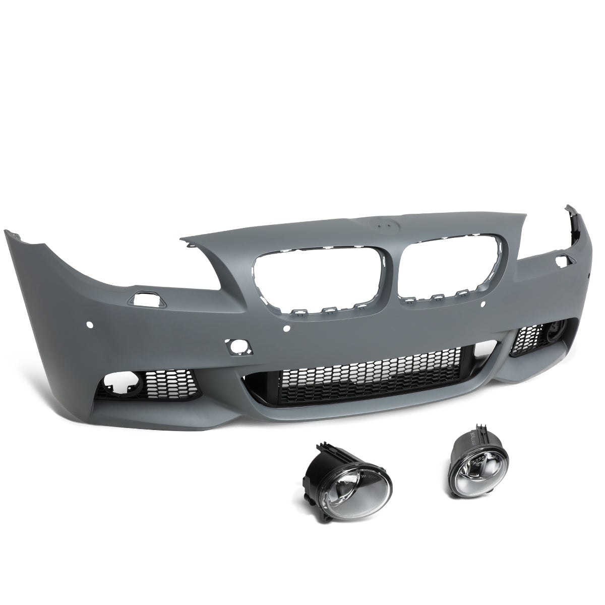 DEFENSA WITH FOG LIGHTS - 10-16 BMW 5-SERIES SEDAN, HATCHBACK - M-TECH - GRAY