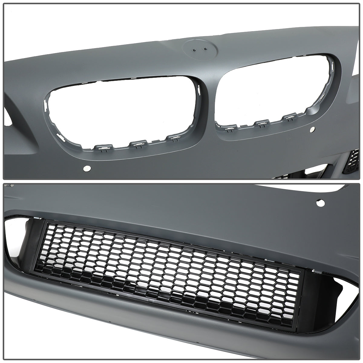 DEFENSA WITH FOG LIGHTS - 10-16 BMW 5-SERIES SEDAN, HATCHBACK - M-TECH - GRAY