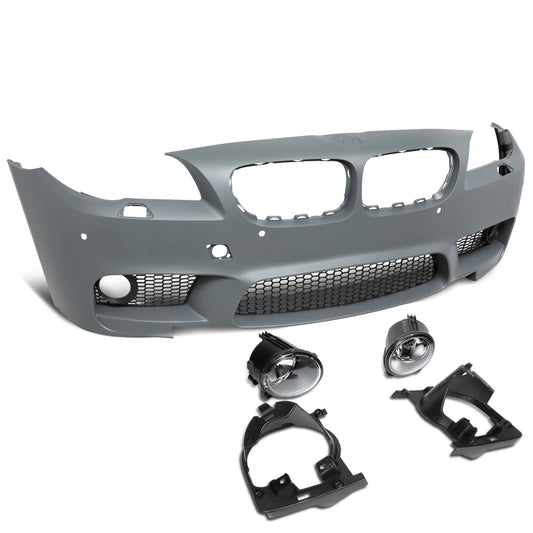 DEFENSA WITH FOG LIGHTS - 10-16 BMW 5-SERIES SEDAN, HATCHBACK - M5 STYLE - GRAY