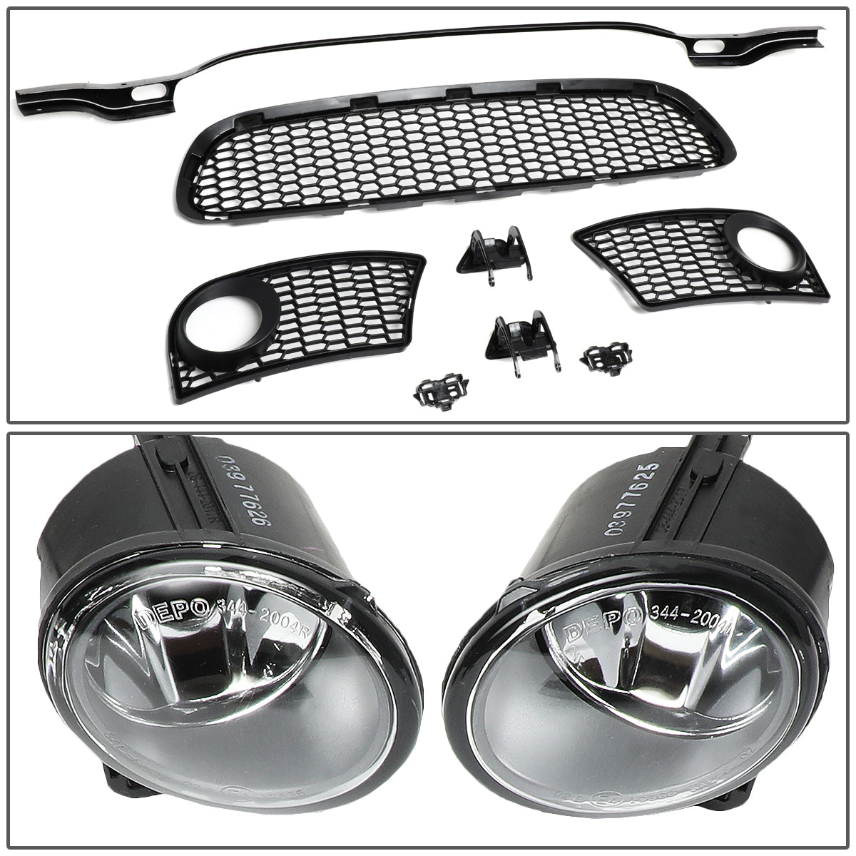 DEFENSA WITH FOG LIGHTS - 10-16 BMW 5-SERIES SEDAN, HATCHBACK - M5 STYLE - GRAY