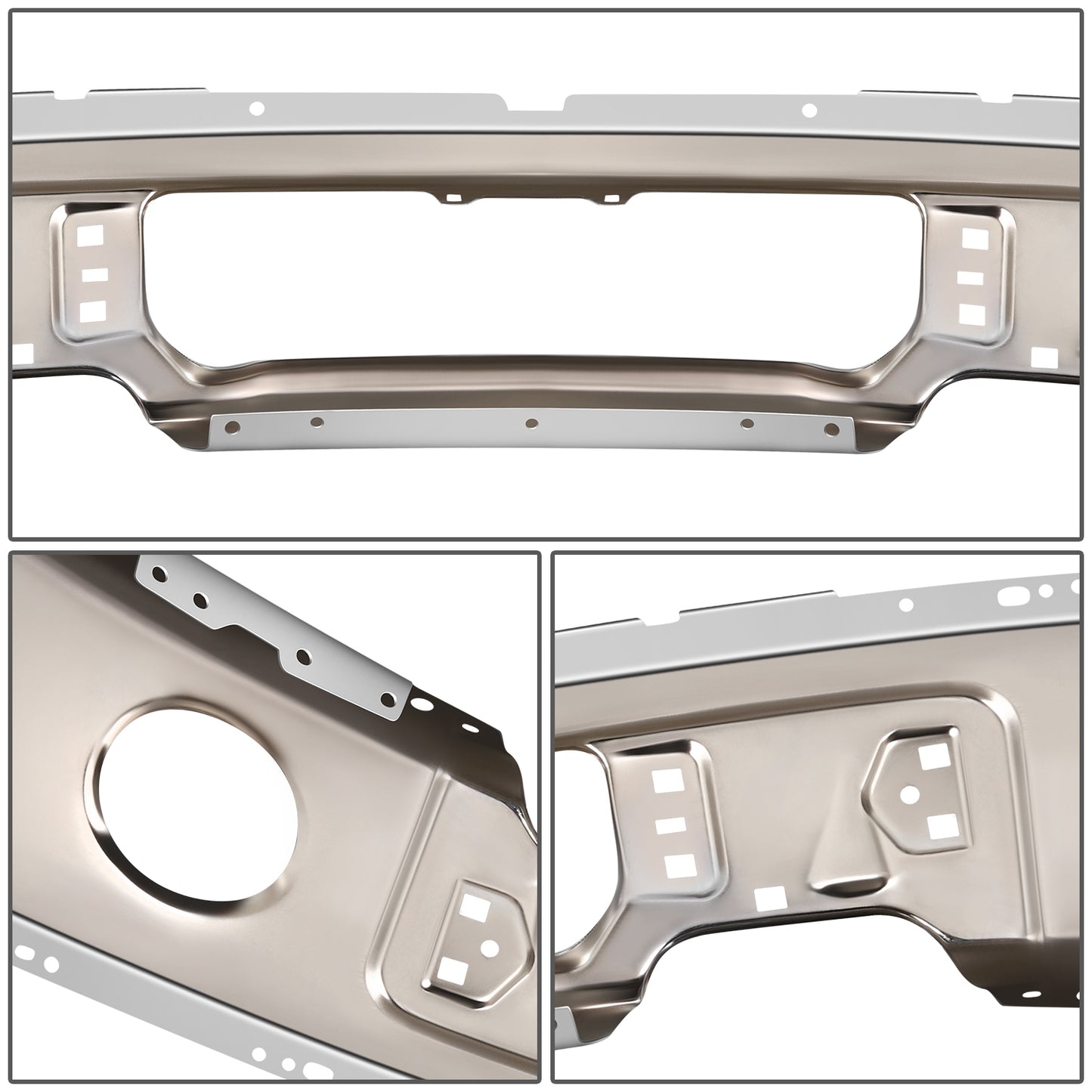 DEFENSA 09-14 FORD F-150, W/ FOG LAMPS; W/O HARLEY DAVIDSON MODEL, RAPTOR - CHROME