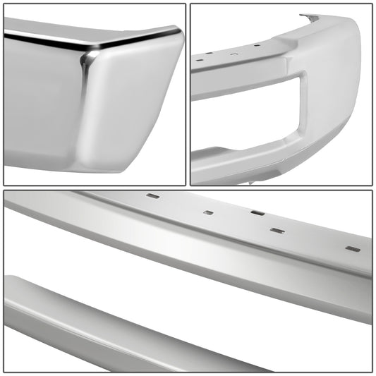 DEFENSA FORD F-250 SUPER DUTY 2017-2019 - FORD F-350 SUPER DUTY 2017-2019 - FITS MODELS WITHOUT FOG LAMPS; WITH FENDER FLARES - CHROME