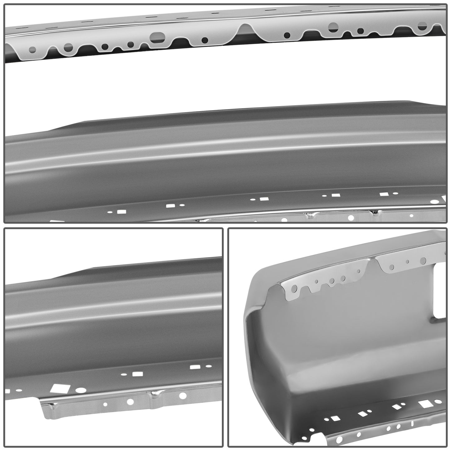 DEFENSA FORD F-250 SUPER DUTY 2017-2019 - FORD F-350 SUPER DUTY 2017-2019 - FITS MODELS WITHOUT FOG LAMPS; WITH FENDER FLARES - CHROME