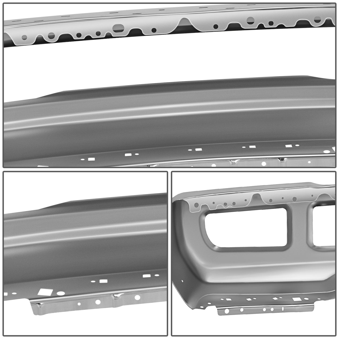 DEFENSA FORD F-250 SUPER DUTY 2017-2019 - FORD F-350 SUPER DUTY 2017-2019 - FITS MODELS WITH FOG LAMPS; WITHOUT FENDER FLARES - CHROME