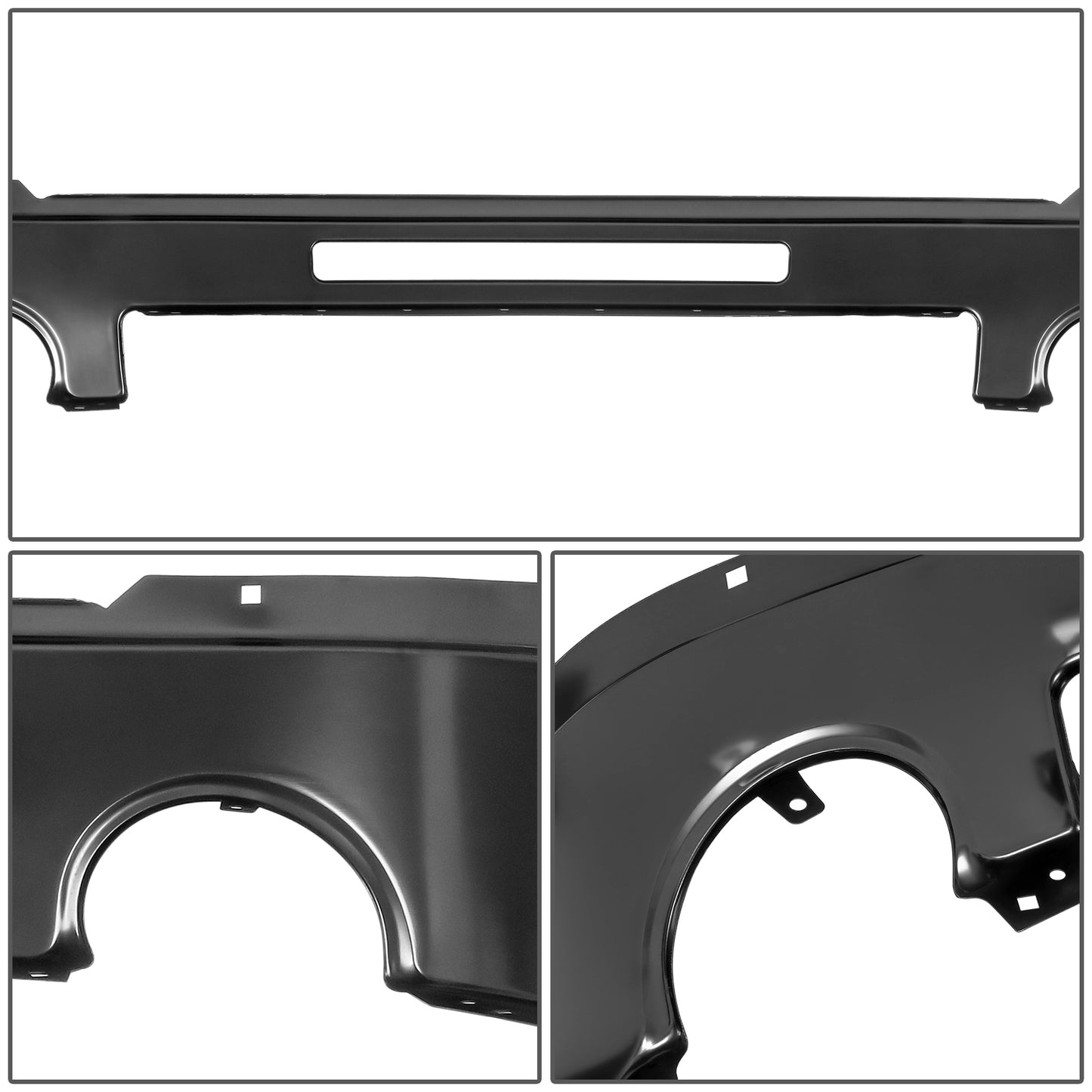 DEFENSA 07-13 GMC SIERRA 1500 / 07-10 GMC SIERRA 2500 HD, 07-10 GMC SIERRA 3500 HD, WITH FOG LIGHT; WITH AIR INLET - BLACK