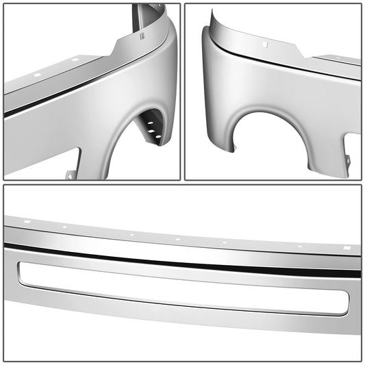 DEFENSA 07-13 GMC SIERRA 1500 / 07-10 GMC SIERRA 2500 HD / 07-10 GMC SIERRA 3500 HD , WITH FOG LIGHT; WITH AIR INLET - CHROME