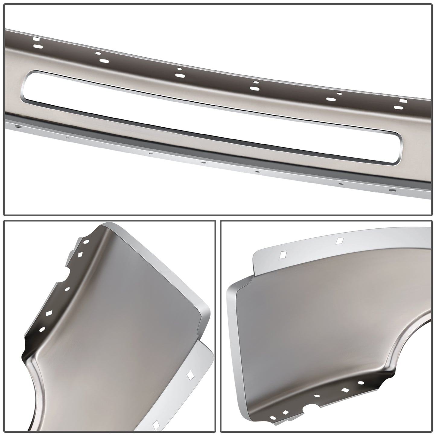 DEFENSA 07-13 GMC SIERRA 1500 / 07-10 GMC SIERRA 2500 HD / 07-10 GMC SIERRA 3500 HD , WITH FOG LIGHT; WITH AIR INLET - CHROME