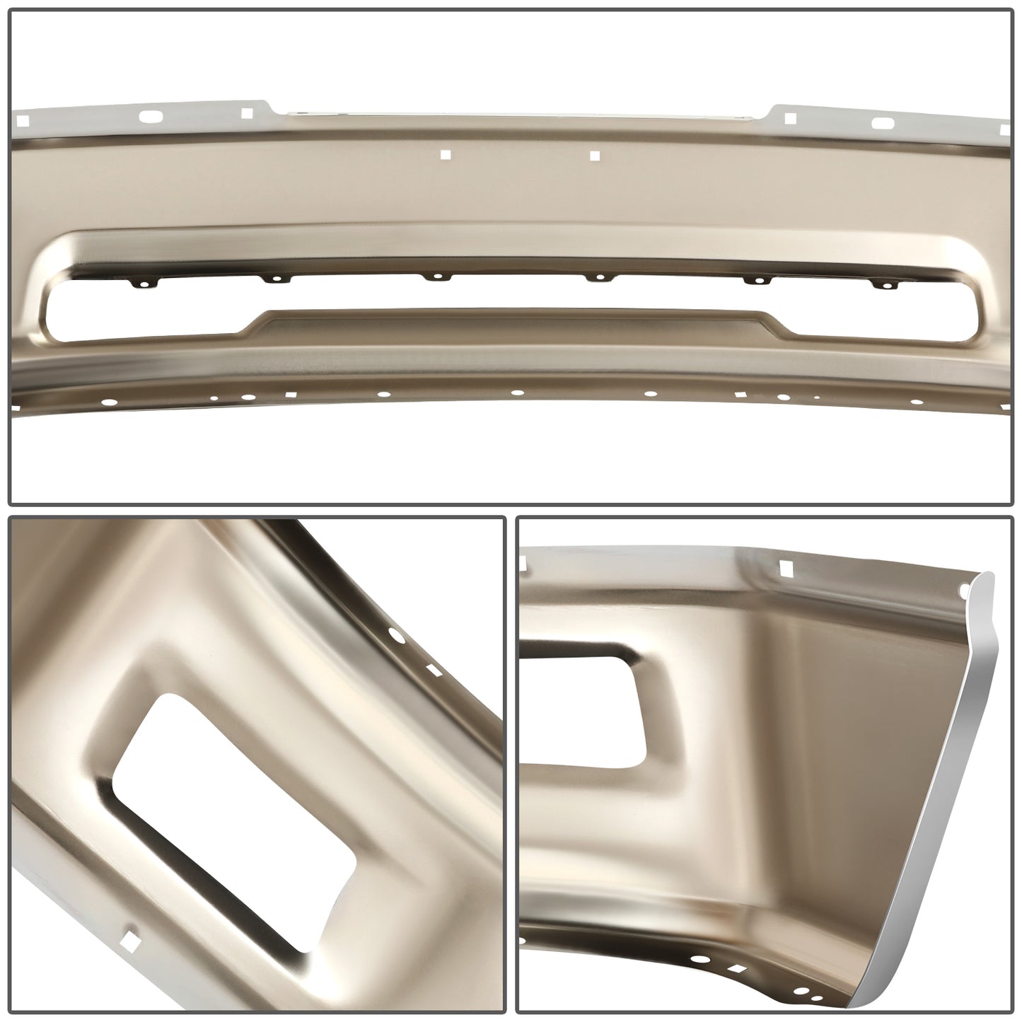 DEFENSA 09-10 DODGE RAM 1500 / 11-12 RAM 1500, FITS MODELS WITHOUT SPORT PKG; WITH FOG LAMPS; EXCLUDES MEGA CAB - CHROME