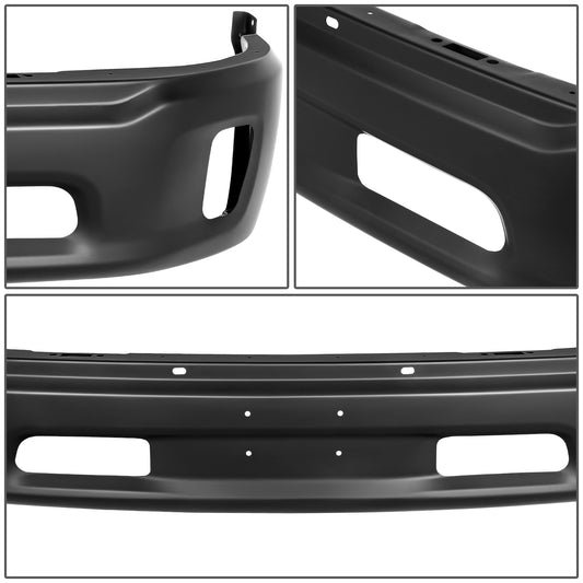 DEFENSA 14-18 RAM 1500 / RAM 1500 CLASSIC 2019-2023, WITHOUT PARKING SENSOR HOLES; WITH FOG LIGHT CUTOUTS - BLACK