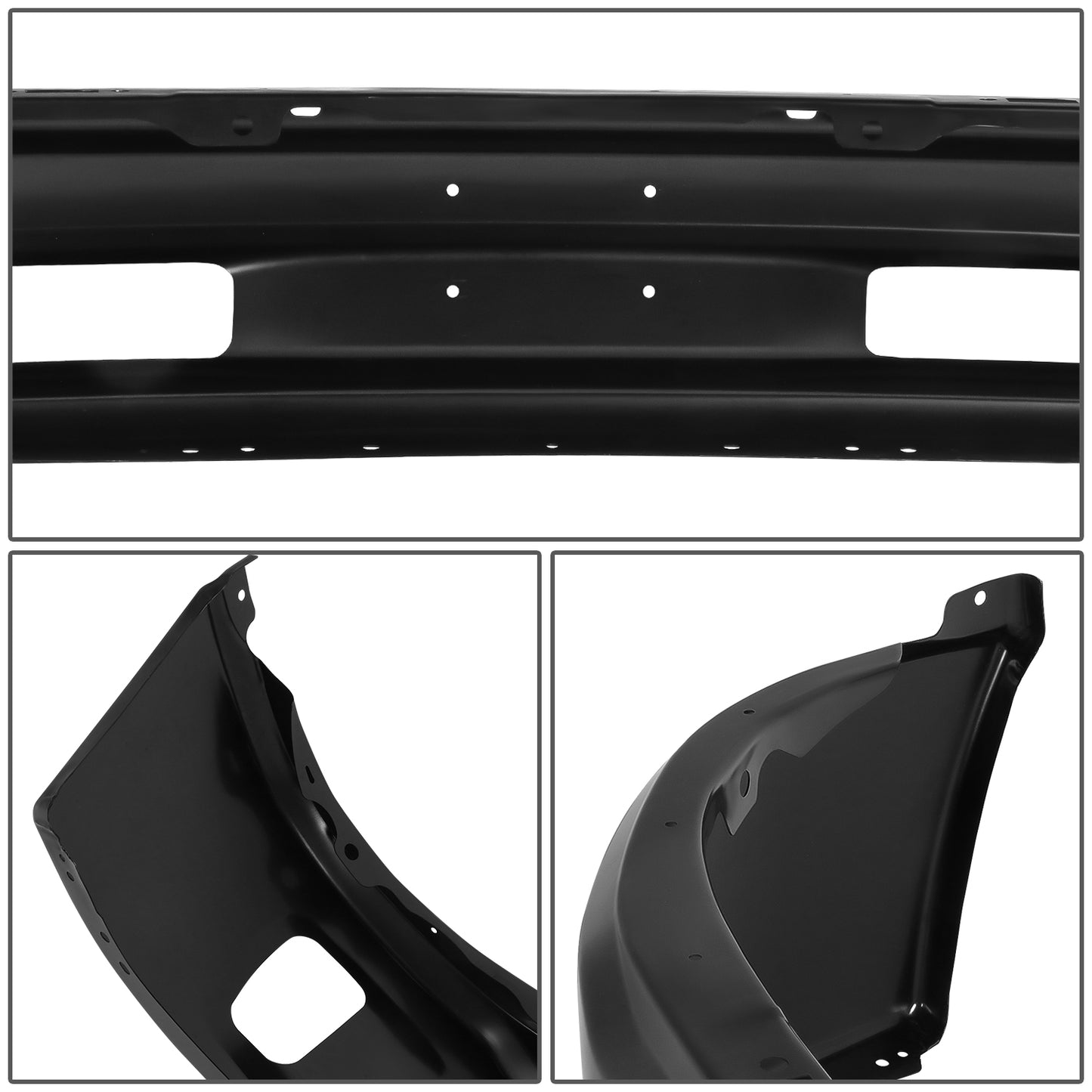 DEFENSA 14-18 RAM 1500 / RAM 1500 CLASSIC 2019-2023, WITHOUT PARKING SENSOR HOLES; WITH FOG LIGHT CUTOUTS - BLACK