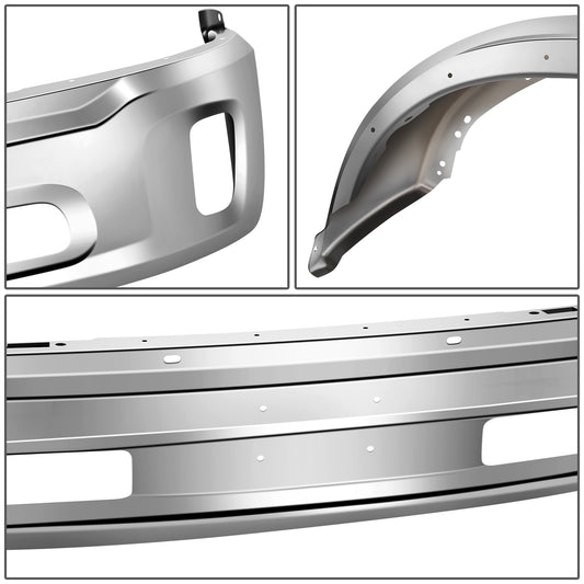 DEFENSA 14-18 RAM 1500 / 19-23 RAM 1500 CLASSIC, WITHOUT PARKING SENSOR HOLES; WITH FOG LIGHT CUTOUTS - CHROME