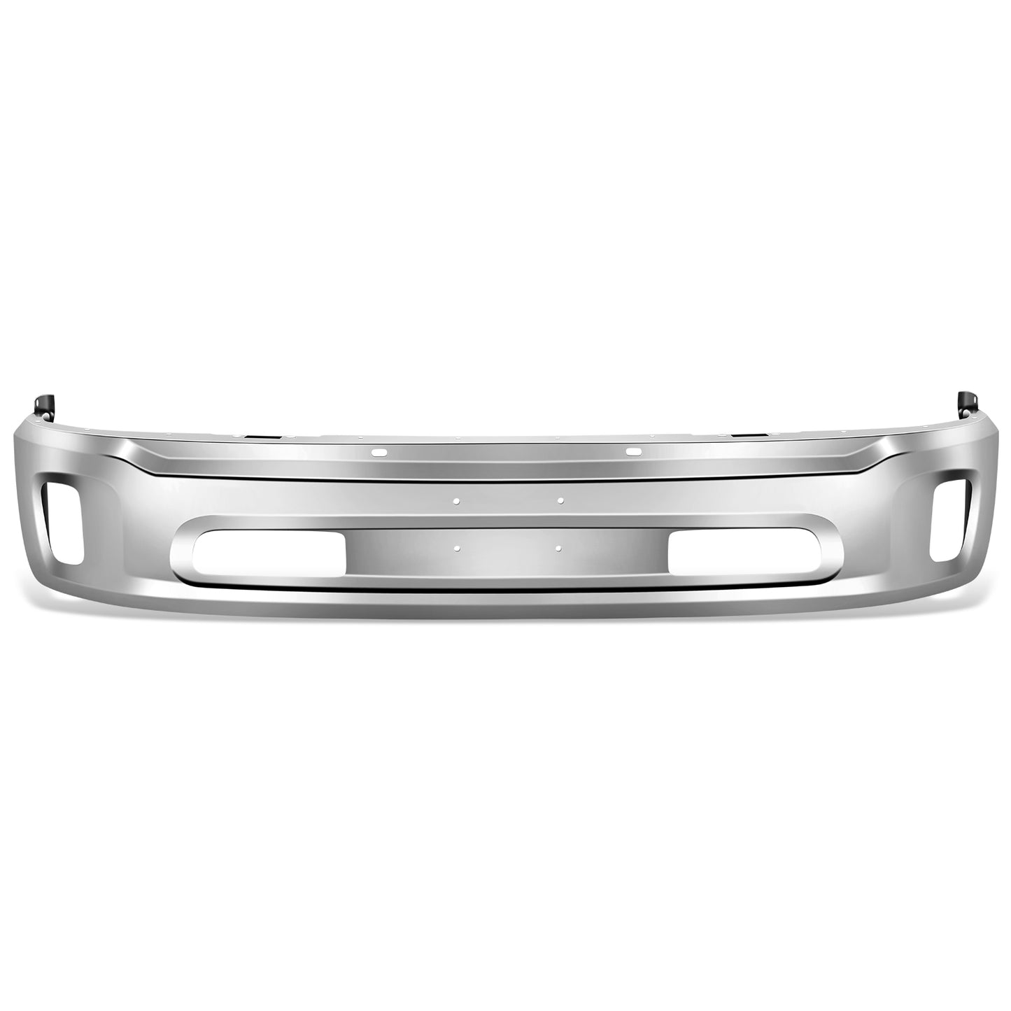 DEFENSA 14-18 RAM 1500 / 19-23 RAM 1500 CLASSIC, WITHOUT PARKING SENSOR HOLES; WITH FOG LIGHT CUTOUTS - CHROME