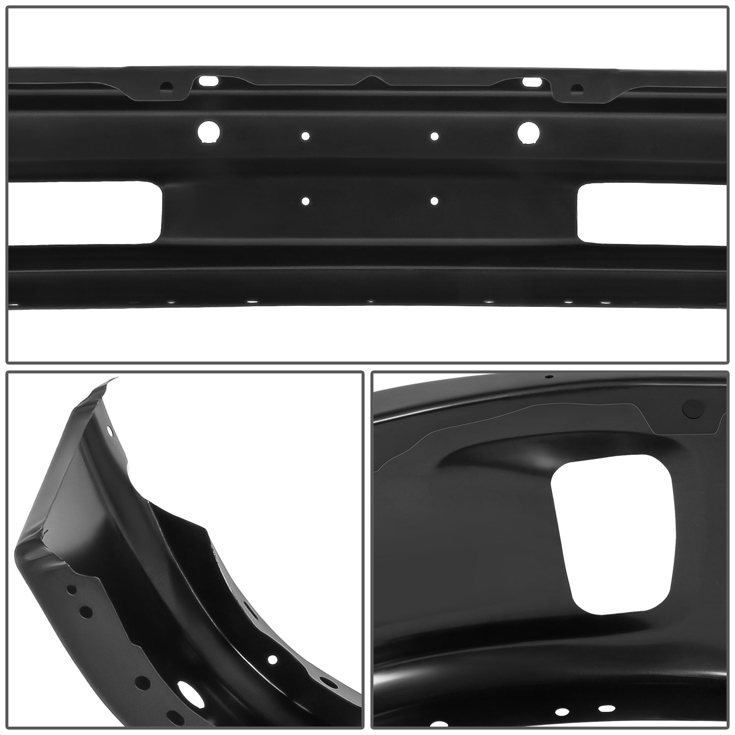 DEFENSA 14-18 RAM 1500 / 19-23 RAM 1500 CLASSIC, WITH PARKING SENSOR HOLES; WITH FOG LIGHT CUTOUTS - BLACK
