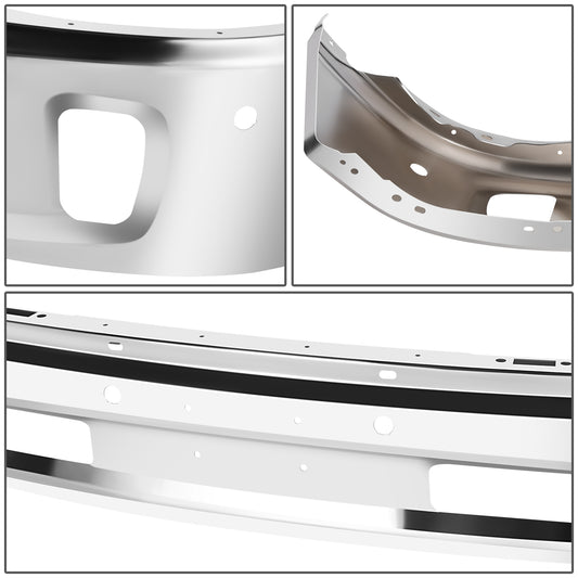 DEFENSA 14-18 RAM 1500 / 19-23 RAM 1500 CLASSIC, WITH PARKING SENSOR HOLES; WITH FOG LIGHT CUTOUTS - CHROME