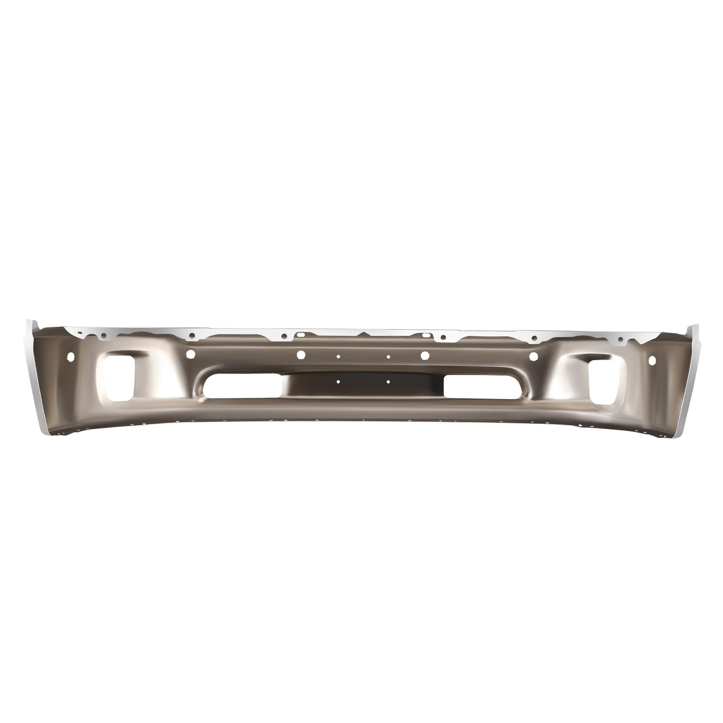 DEFENSA 14-18 RAM 1500 / 19-23 RAM 1500 CLASSIC, WITH PARKING SENSOR HOLES; WITH FOG LIGHT CUTOUTS - CHROME