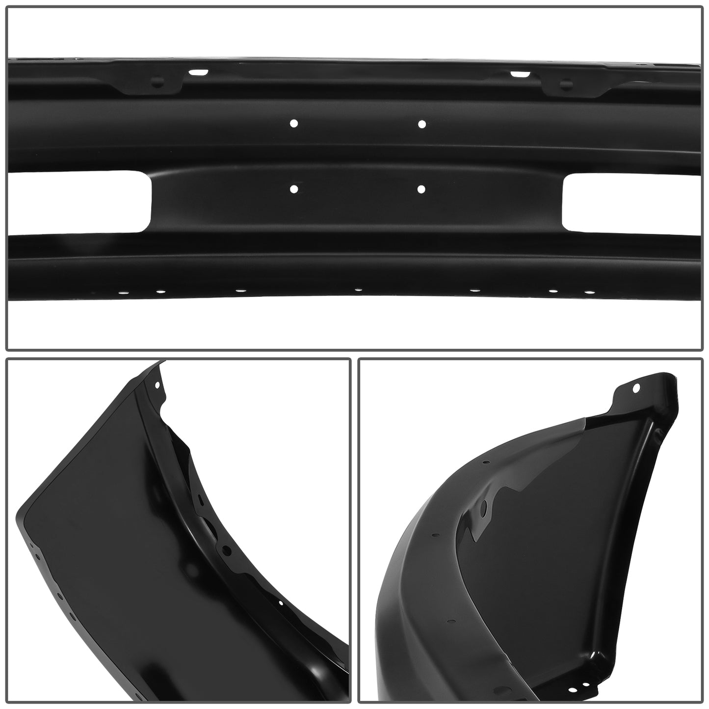 DEFENSA 14-18 RAM 1500 / 19-23 RAM 1500 CLASSIC, WITHOUT PARKING SENSOR HOLES; WITHOUT FOG LIGHT CUTOUTS - BLACK