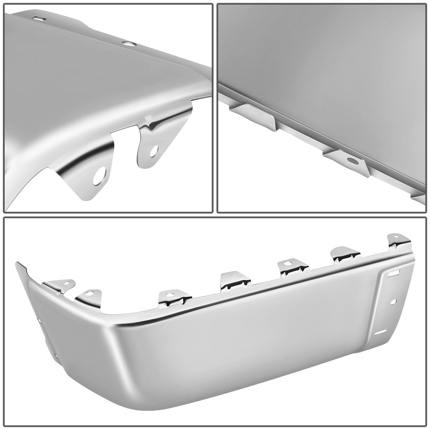 DEFENSA 07-13 CHEVROLET SILVERADO 1500 / GMC SIERRA 1500, 07-14 CHEVROLET SILVERADO 2500 HD, 3500 HD / GMC SIERRA 2500 HD 3500 HD, FITS FLEETSIDE MODELS ONLY WITHOUT PARKING SENSOR HOLES - CHROME- LEFT