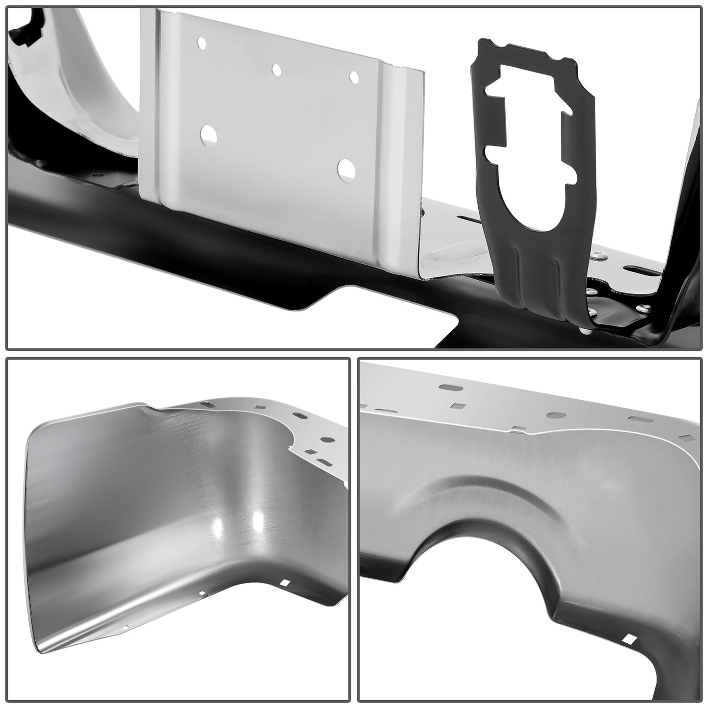DEFENSA 09-10 DODGE RAM 1500 / 11-18 RAM 1500 / 19-24 RAM 1500 CLASSIC - WITH DUAL EXHAUST - WITHOUT PARK ASSIST - CHROME