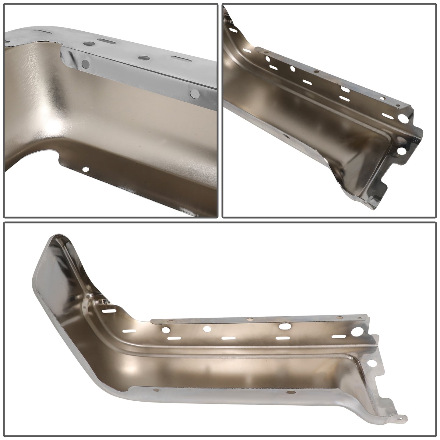 DEFENSA 09-14 FORD F-150, FITS FLEETSIDE MODELS ONLY WITHOUT PARKING SENSOR HOLES - CHROME