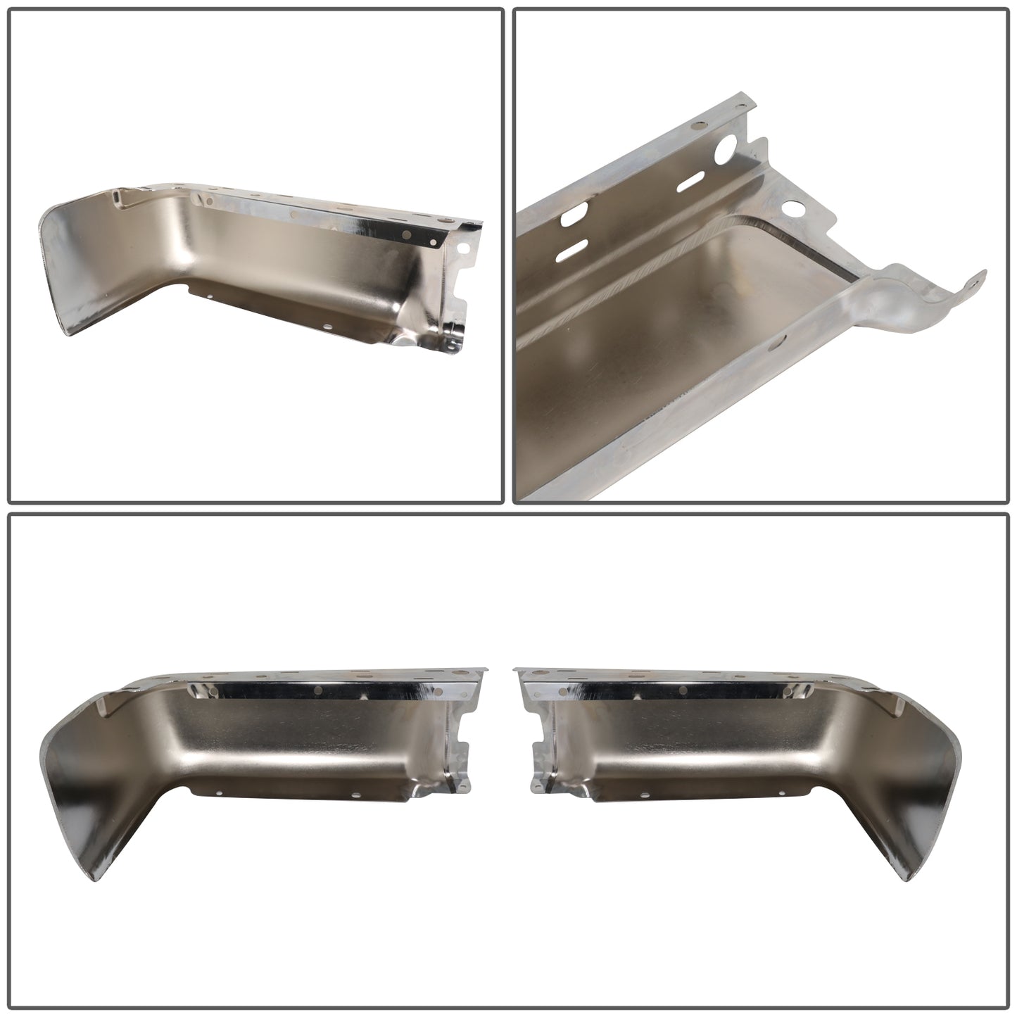 DEFENSA 09-14 FORD F-150, FITS FLEETSIDE MODELS ONLY WITHOUT PARKING SENSOR HOLES - CHROME