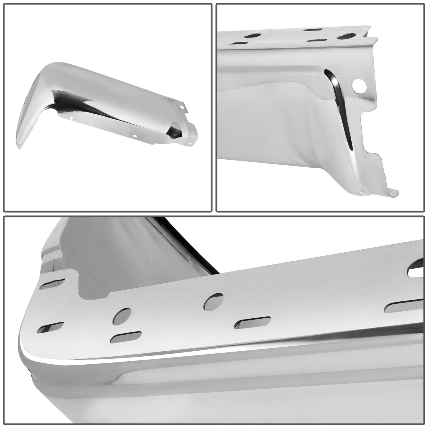 DEFENSA 09-14 FORD F-150, FITS FLEETSIDE MODELS ONLY WITHOUT PARKING SENSOR HOLES - CHROME - LEFT