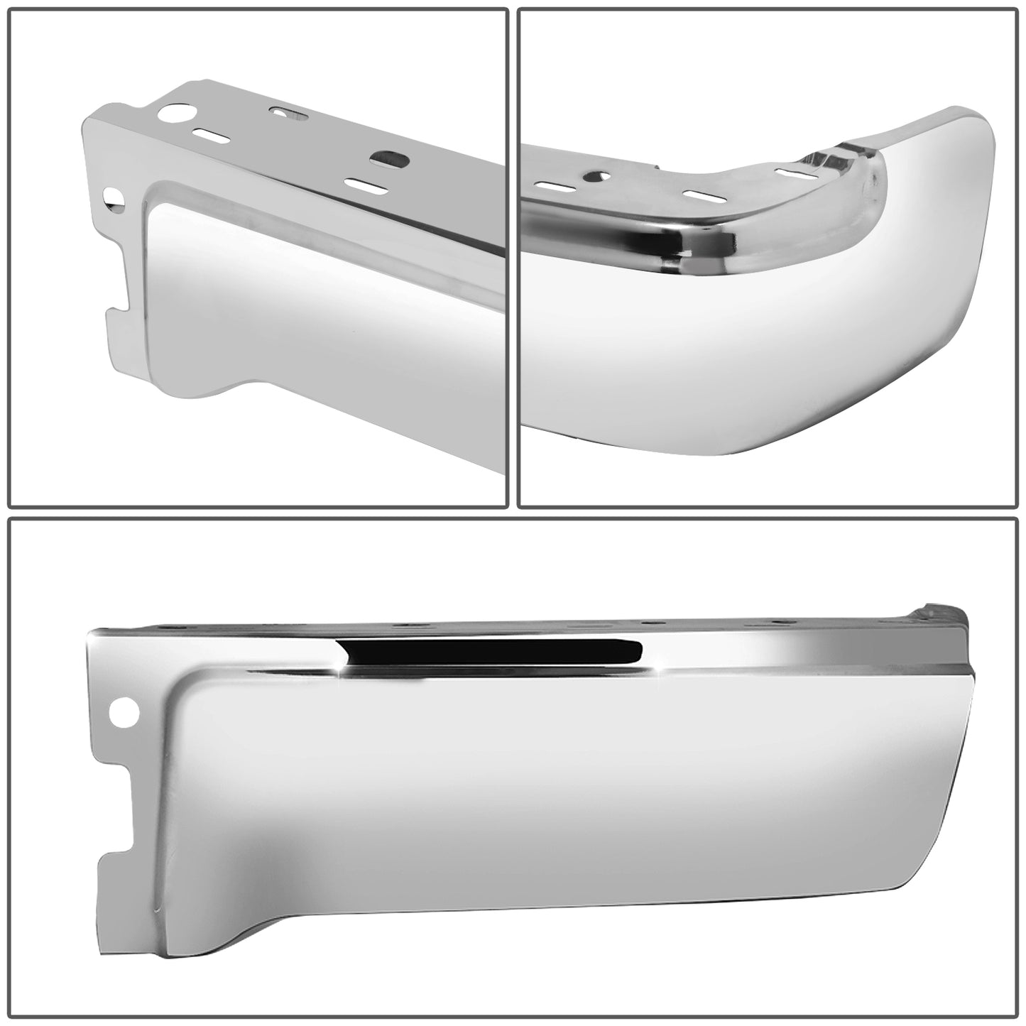 DEFENSA 09-14 FORD F-150, FITS FLEETSIDE MODELS ONLY WITHOUT PARKING SENSOR HOLES - CHROME - RIGHT