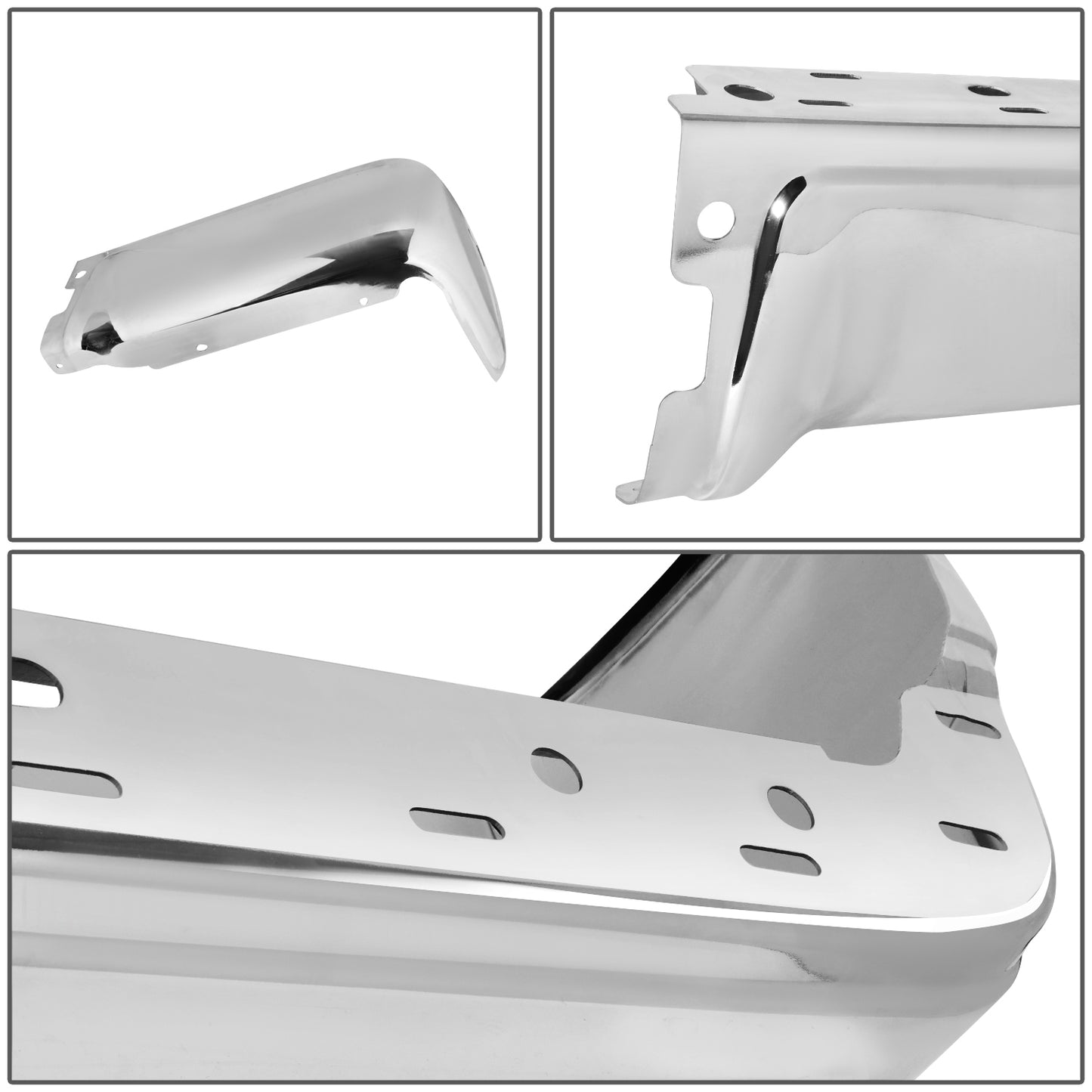 DEFENSA 09-14 FORD F-150, FITS FLEETSIDE MODELS ONLY WITHOUT PARKING SENSOR HOLES - CHROME - RIGHT